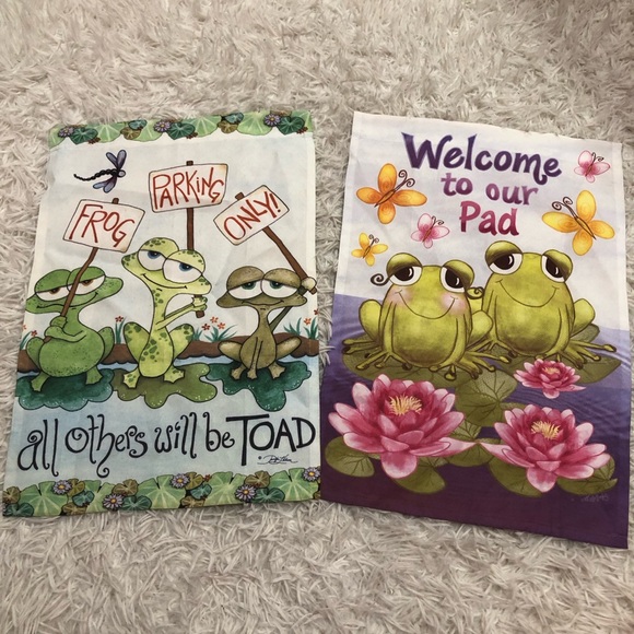 Frog Outdoor Flags Karen Embry Art Jennifer Nilsson Fine Art Print Lilly - Picture 1 of 7